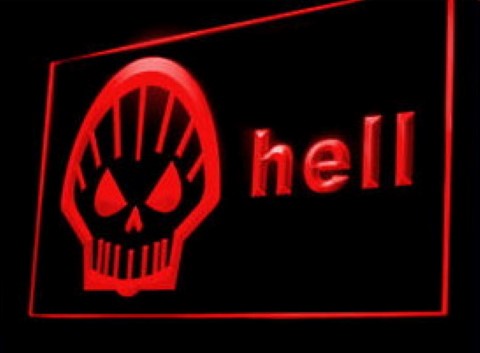 Hell Skull LED Neon Sign